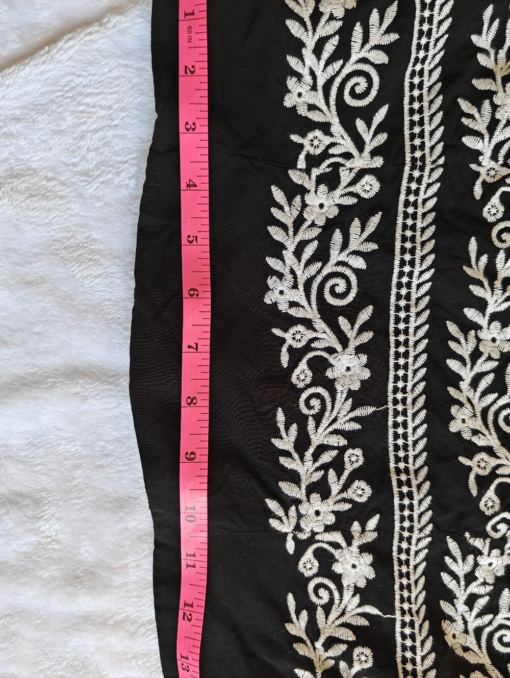ANTONIO MELANI Women’s Black Embroidered Choli Blouse Crop Top, Size 4 Cotton - Picture 4 of 7